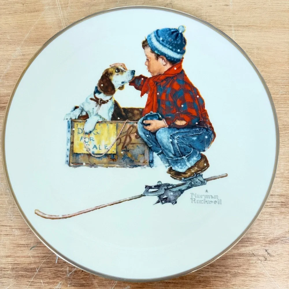 Vtg Gorham Norman Rockwell Four Seasons Collector Plates Set of 4 1971 1976 MINT